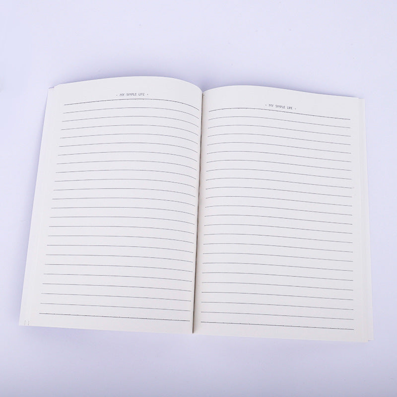 Thickened Horizontal Line Ink-Proof Soft Stationery for Student Notebook Study Diary Work Notepad