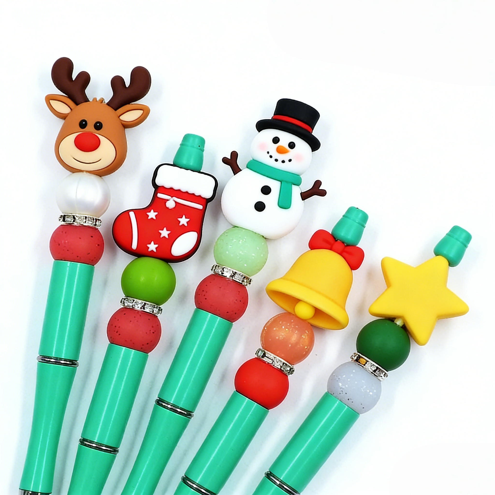 Beaded Pen Set Creative School Office Writing Stationery Christmas Beadable Pens