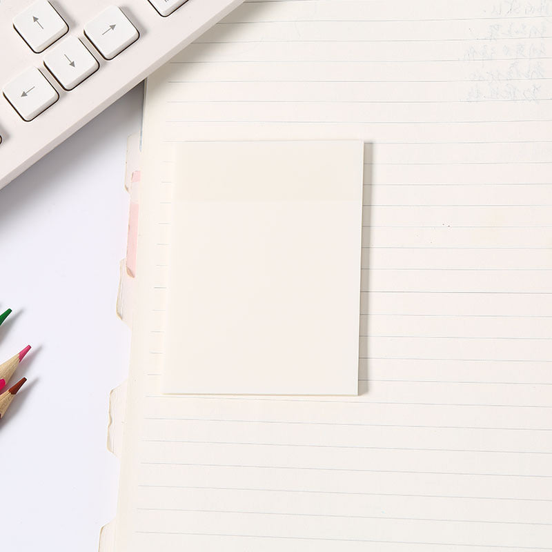 50 Sheets Transparent Sticky Notes Waterproof Memo Pad for Journal School Office Stationery