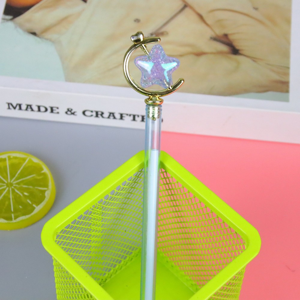0.5mm Black Ink Gel Pens Smooth Writing Cute Star Magic Wand Stationery for School Supplies