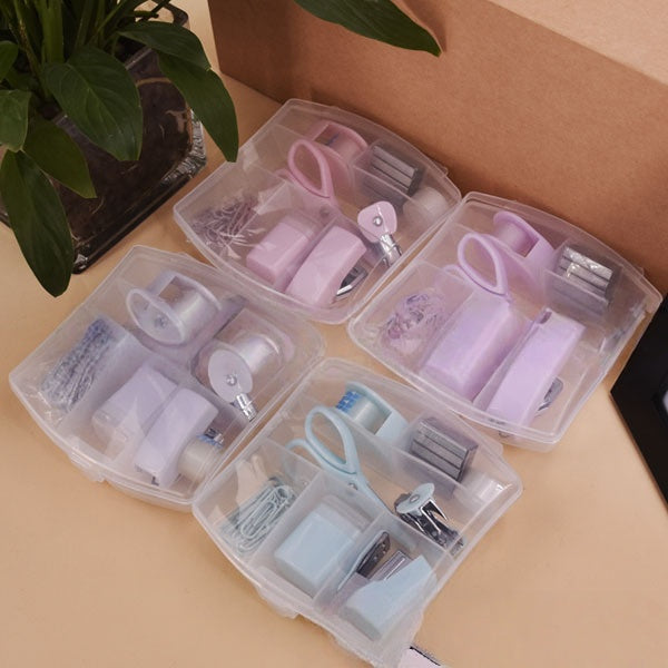 Mini Stationery Kit School Essentials Office Accessories Portable Gift Set with Stapler for School Office