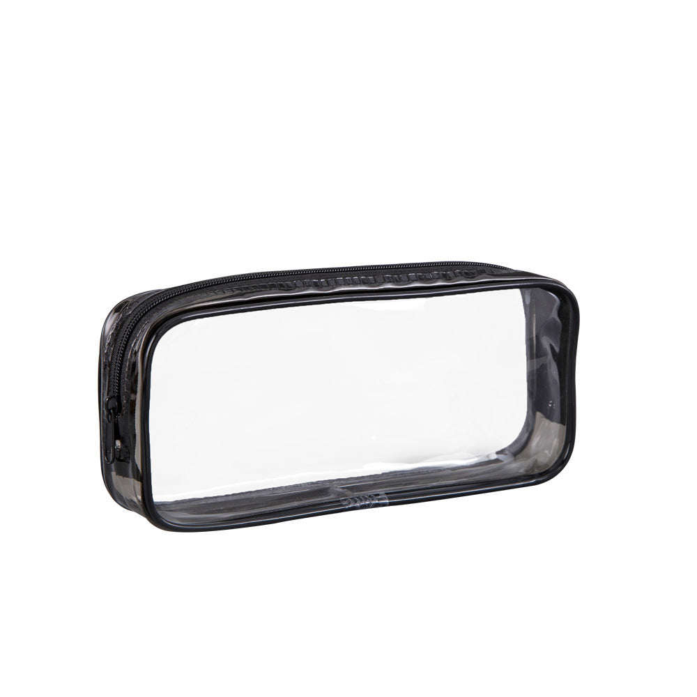 Cute Transparent PVC Pencil Case Clear Stationery Bag Makeup Storage Pouch for School Office