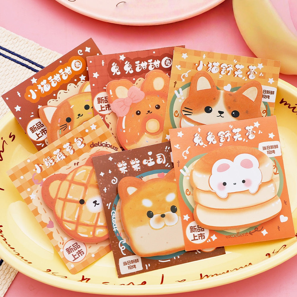 School Supplies Student Cute Cartoon Animal Kawaii Sticky Notes Memo Pads for Kids