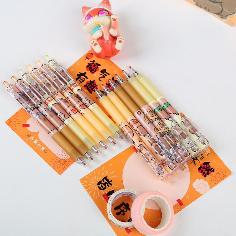 Capybara Kawaii Cartoon Gel Pen Black Ink Student Stationery School Office Supplies Kids Gift