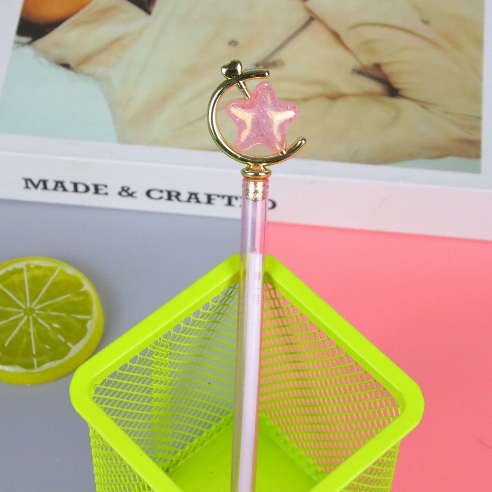 0.5mm Black Ink Gel Pens Smooth Writing Cute Star Magic Wand Stationery for School Supplies