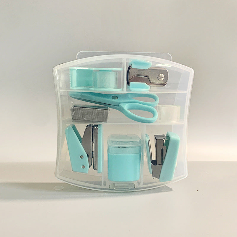 Mini Stationery Kit School Essentials Office Accessories Portable Gift Set with Stapler for School Office