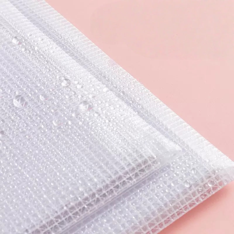 Multipurpose Reusable Plastic File Folder Moisture-Proof Mesh Zipper Pouch Student Test Paper Organizer