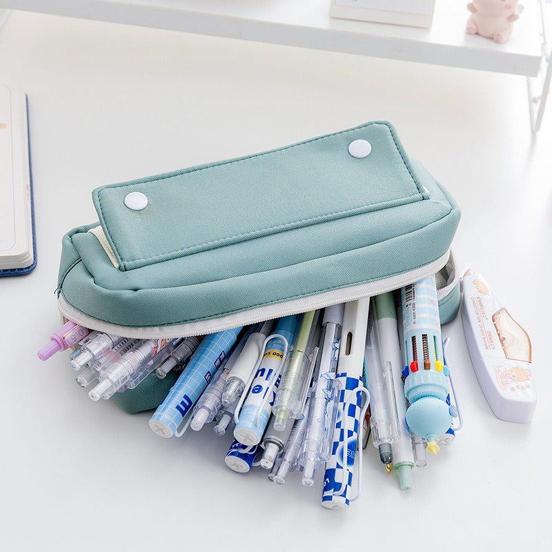 Large Capacity Portable Pencil Case Creative Multifunctional Stationery Organizer for Students