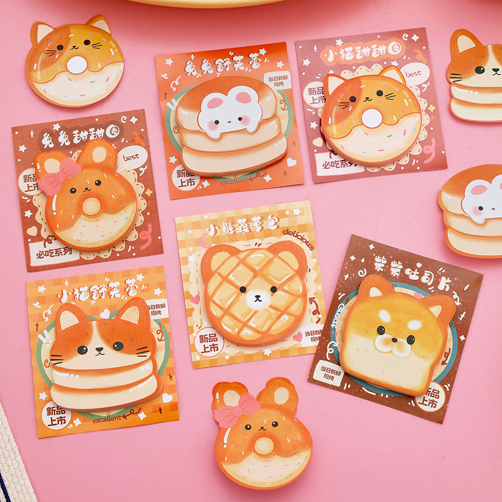 School Supplies Student Cute Cartoon Animal Kawaii Sticky Notes Memo Pads for Kids