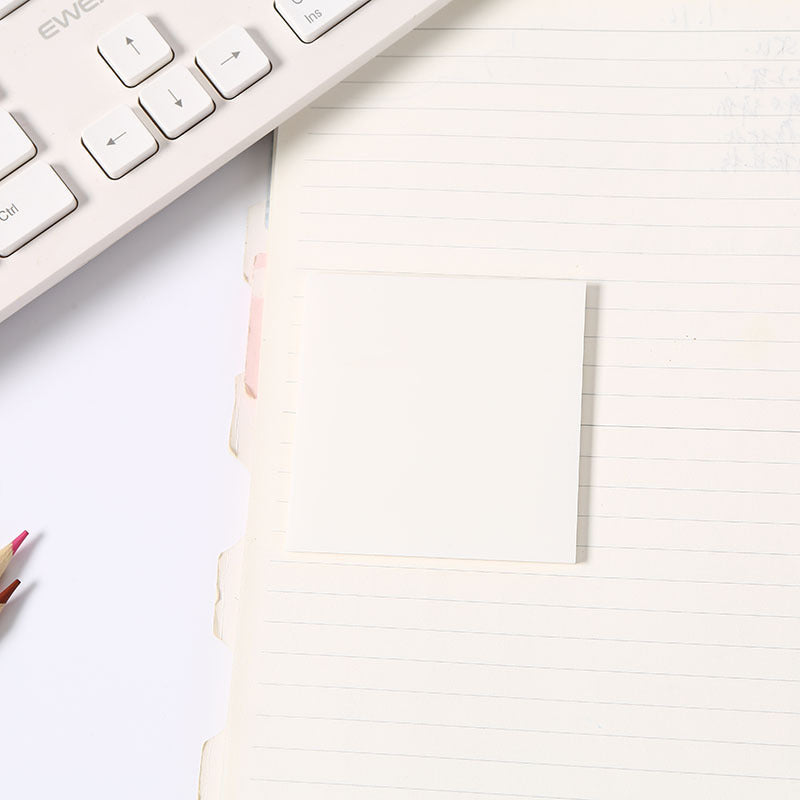 50 Sheets Transparent Sticky Notes Waterproof Memo Pad for Journal School Office Stationery