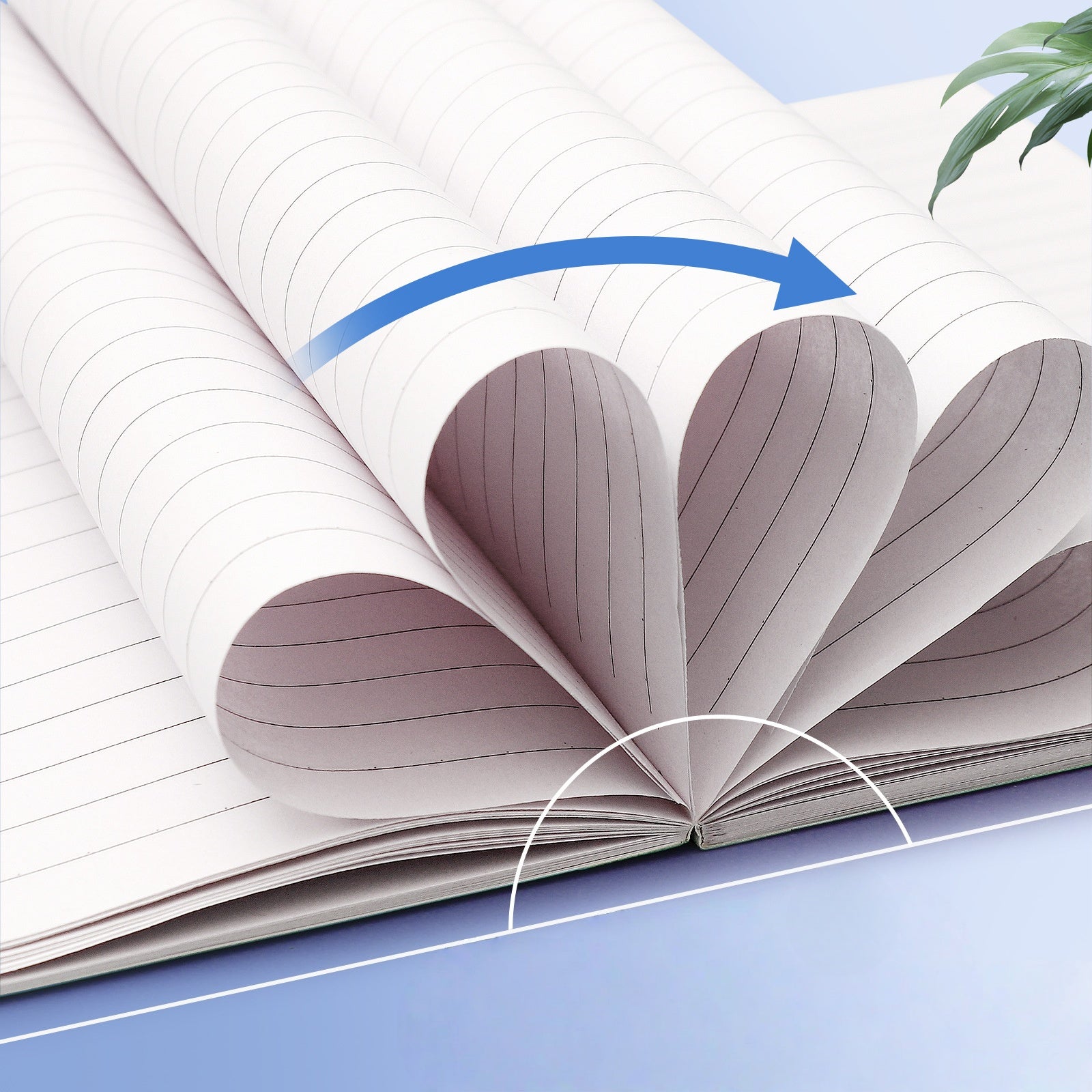 Thickened Horizontal Line Ink-Proof Soft Stationery for Student Notebook Study Diary Work Notepad